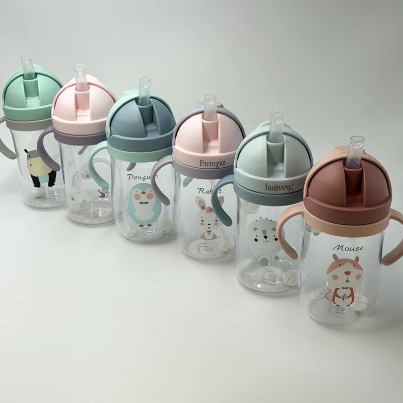 Εκπαιδευτικό Ποτήρι με Καλαμάκι 350ml – Ιδανικό για Βρέφη & Νήπια - Image 3