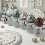 Εκπαιδευτικό Ποτήρι με Καλαμάκι 350ml – Ιδανικό για Βρέφη & Νήπια