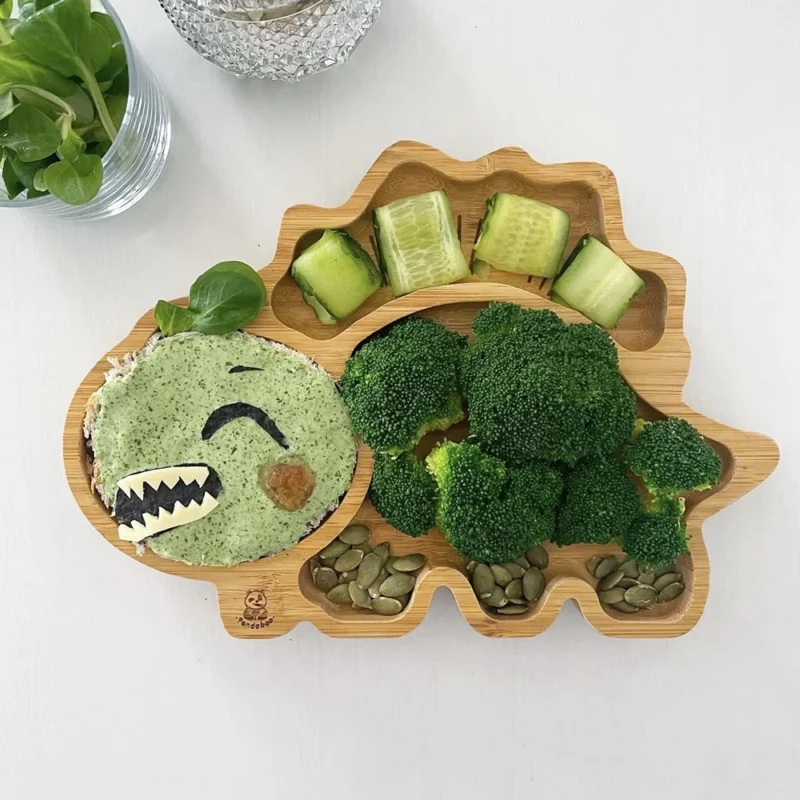 Πιατάκι μπαμπού Δεινόσαυρος με 3 χωρίσματα - Image 2