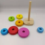 Ξύλινη χρωματιστή πυραμίδα Boby - Image 2