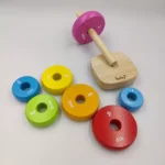 Ξύλινη χρωματιστή πυραμίδα Boby - Image 3