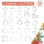 Μεταλλικά Κουπ πατ για cookies Xmas 24τμχ - Image 2