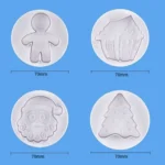 Χριστουγεννιάτικο Σετ Κουπ Πατ με έμβολο 4 τμχ Round - Image 3