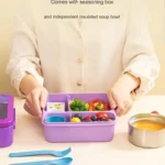 Lunch Box με Θερμός - 4 Snack Box - Κουταλοπίρουνα - Image 6