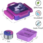 Lunch Box με Θερμός - 4 Snack Box - Κουταλοπίρουνα - Image 3