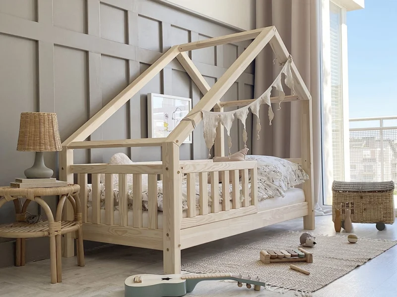 Κρεβάτι Σπιτάκι Coco με κάγκελο - Image 5