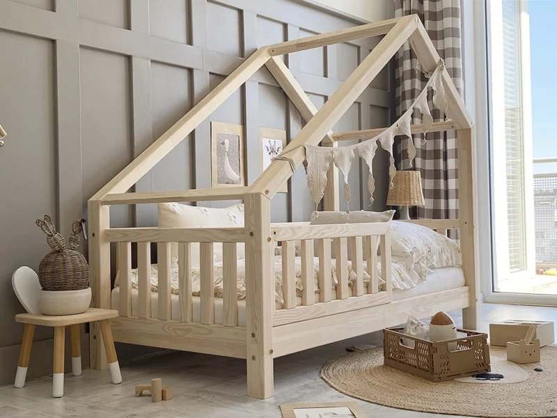 Κρεβάτι Σπιτάκι Coco με κάγκελο - Image 6