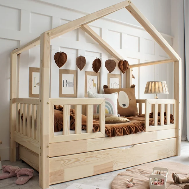 Παιδικό Κρεβάτι Housebed Duo Plus με κάγκελο
