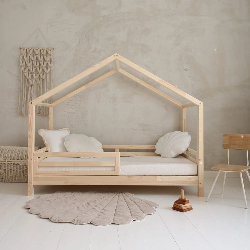 HouseBed Fello Duo Παιδικό Κρεβάτι Montessori HOUSEBED FELLO με Προστατευτικά Κάγκελα - Image 1