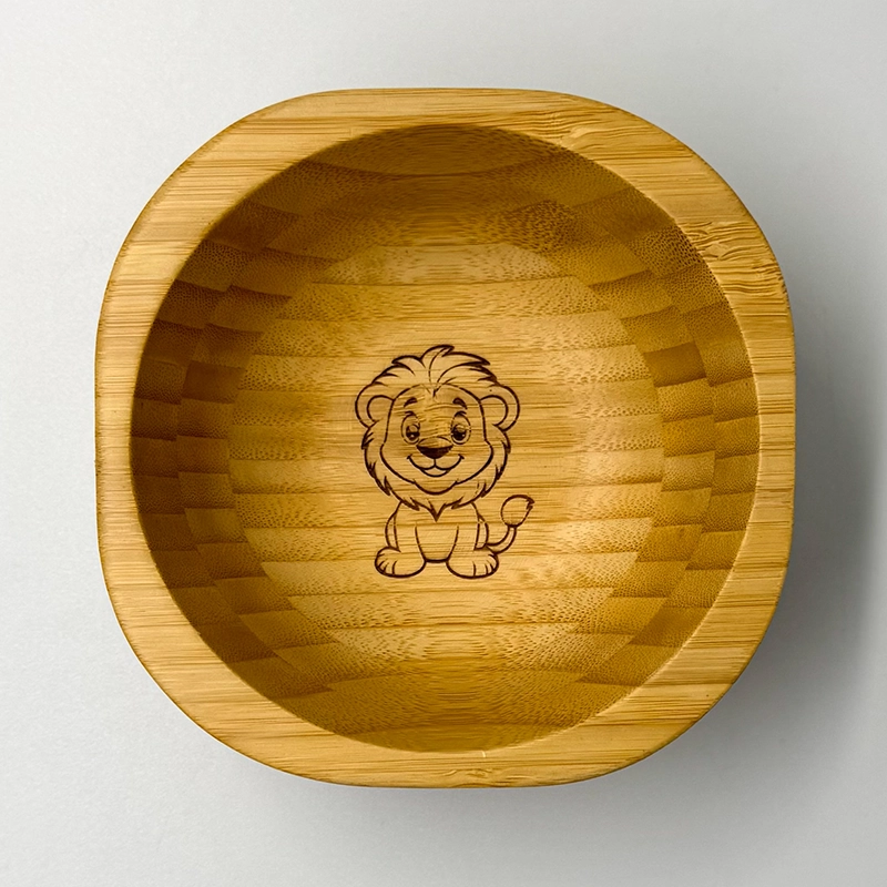 squarelion Μπολάκι μπαμπού με λιονταράκι και βεντούζα – Οικολογικό παιδικό μπολ