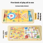 Ξύλινο Σετ Επιτραπέζιων παιχνιδιών - 4 σε 1 - Image 5