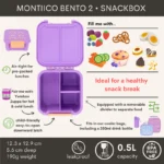 MontiiCo- Bento Two Snack Box - Rainbow Roller - Image 4