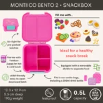 MontiiCo- Bento Two Snack Box- Dinosaur Land - Image 4