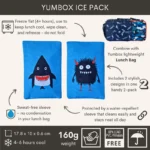 Yumbox Παγοκύστη σε υφασμάτινη θήκη- 2τμχ- Monster & Shark - Image 5