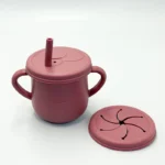 Ποτήρι σιλικόνης με χερούλια 2 σε 1 (Hearts) - Image 4