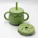 Ποτήρι σιλικόνης με χερούλια 2 σε 1 (Honey) - Image 5