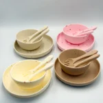 Σετ φαγητού σιλικόνης- Pastel Αποχρώσεις - Image 2