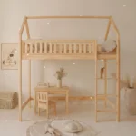 Υπερυψωμένο Παιδικό Κρεβάτι Σπιτάκι Bianco Loft