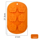 Φόρμα Σιλικόνης 6 θέσεων - Κολοκύθα Halloween - Image 3