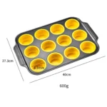 Μεταλλική Φόρμα για Muffins με 12 Θήκες Σιλικόνης - Image 4