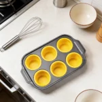 Μεταλλική Φόρμα για Muffins με 6 Θήκες Σιλικόνης