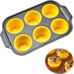 Μεταλλική Φόρμα για Muffins με 6 Θήκες Σιλικόνης - Image 3