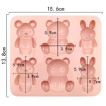 Φόρμα Σιλικόνης - Pink Rabbit&Bear - Image 3