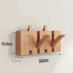 Ξύλινη Κρεμάστρα Τοίχου με Μοντέρνο Σχεδιασμό - Image 4