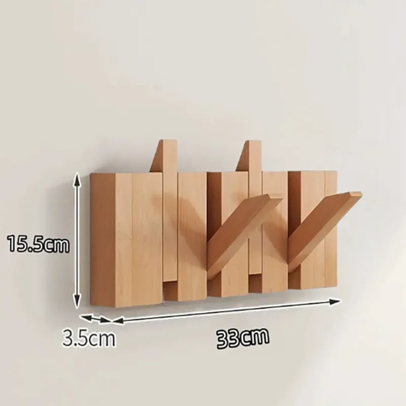 Ξύλινη Κρεμάστρα Τοίχου με Μοντέρνο Σχεδιασμό - Image 4