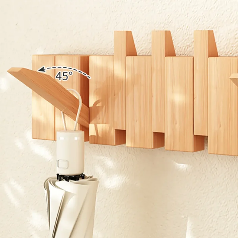 Ξύλινη Κρεμάστρα Τοίχου με Μοντέρνο Σχεδιασμό - Image 2