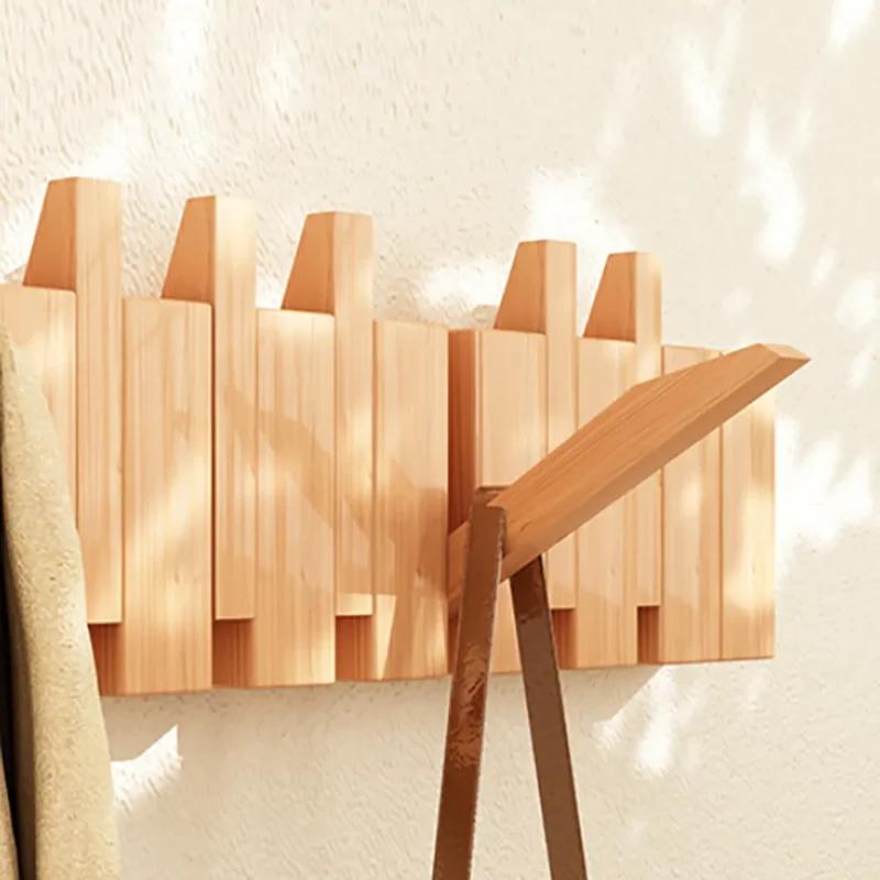 Ξύλινη Κρεμάστρα Τοίχου με Μοντέρνο Σχεδιασμό - Image 3