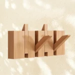 Ξύλινη Κρεμάστρα Τοίχου με Μοντέρνο Σχεδιασμό