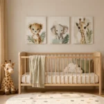 Παιδικοί Πίνακες Τοίχου Ζωάκια Safari (Σετ 3)