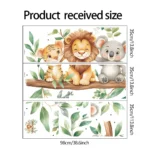 Αυτοκόλλητα Τοίχου Zωάκια Safari (Lion & Friends) - Image 2