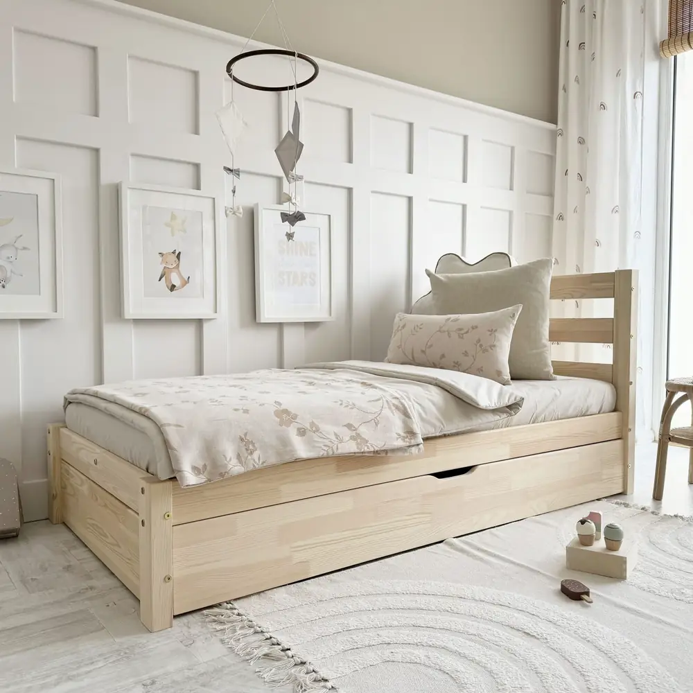 057F-82998_Simple-Barierra-Plus Παιδικό Κρεβάτι Montessori SIMPLE BARIERRA PLUS με Συρτάρι & Κεφαλάρι
