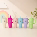 Θερμός Ποτήρι Tumbler Pandaboo 600ml - Καπάκι Καλαμάκι