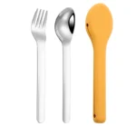 Σετ Κουτάλι & Πιρούνι με Θήκη Σιλικόνης -Mustard - Image 4