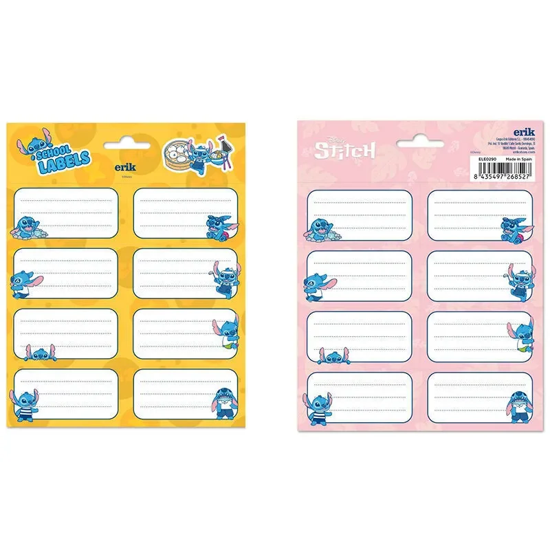 Αυτοκόλλητες Ετικέτες Disney Stitch 16 Τεμάχια 8x4cm Erik 1 αυτοκόλλητες ετικέτες stitch