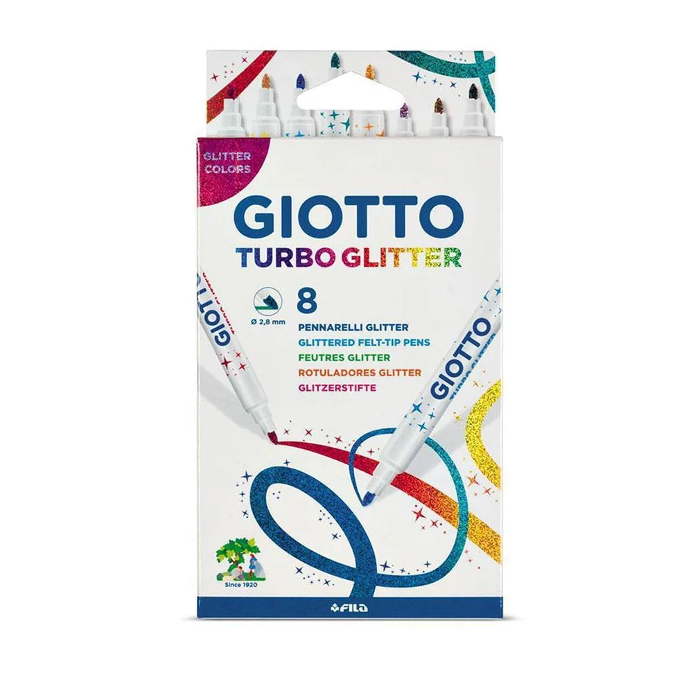 Μαρκαδόροι Glitter Turbo 8 τεμ. Giotto Blister 1 μαρκαδόροι glitter giotto