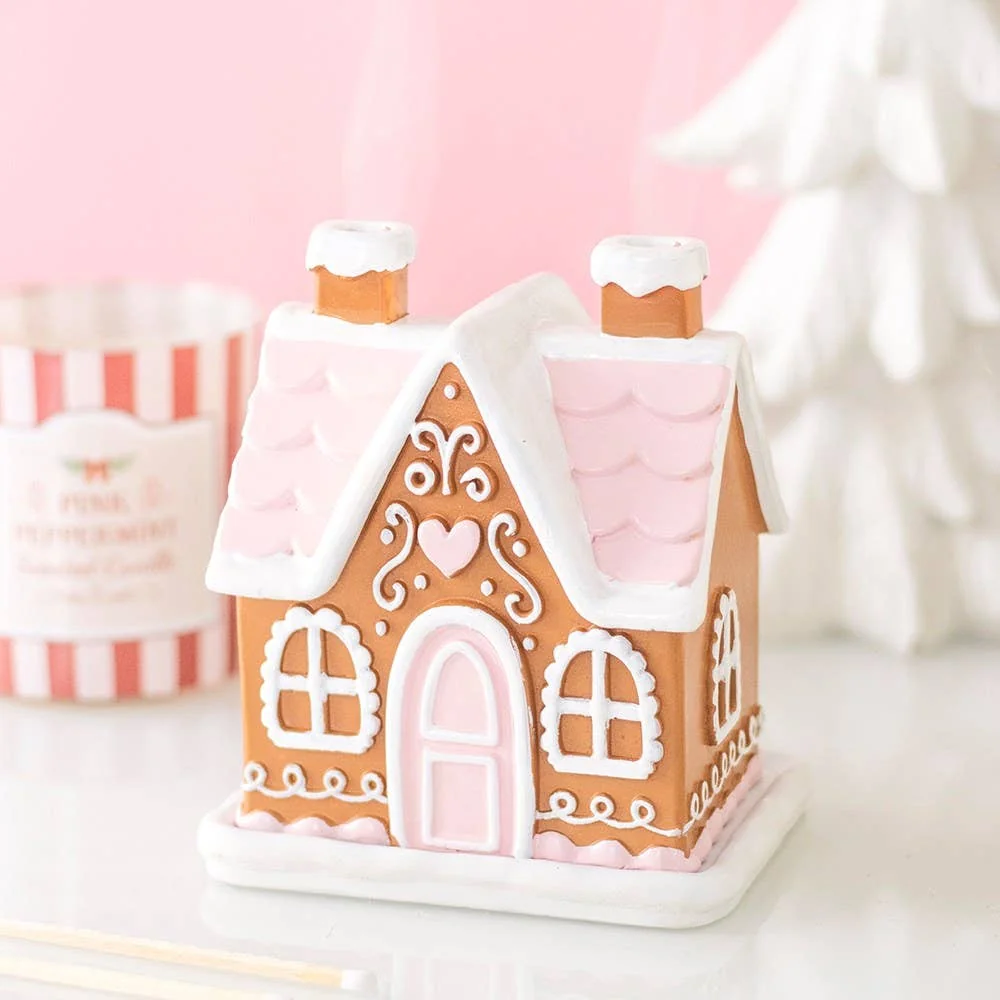 Ροζ Καυστήρας Κώνων Θυμιάματος Gingerbread House 1 καυστήρας κώνων θυμιάματος