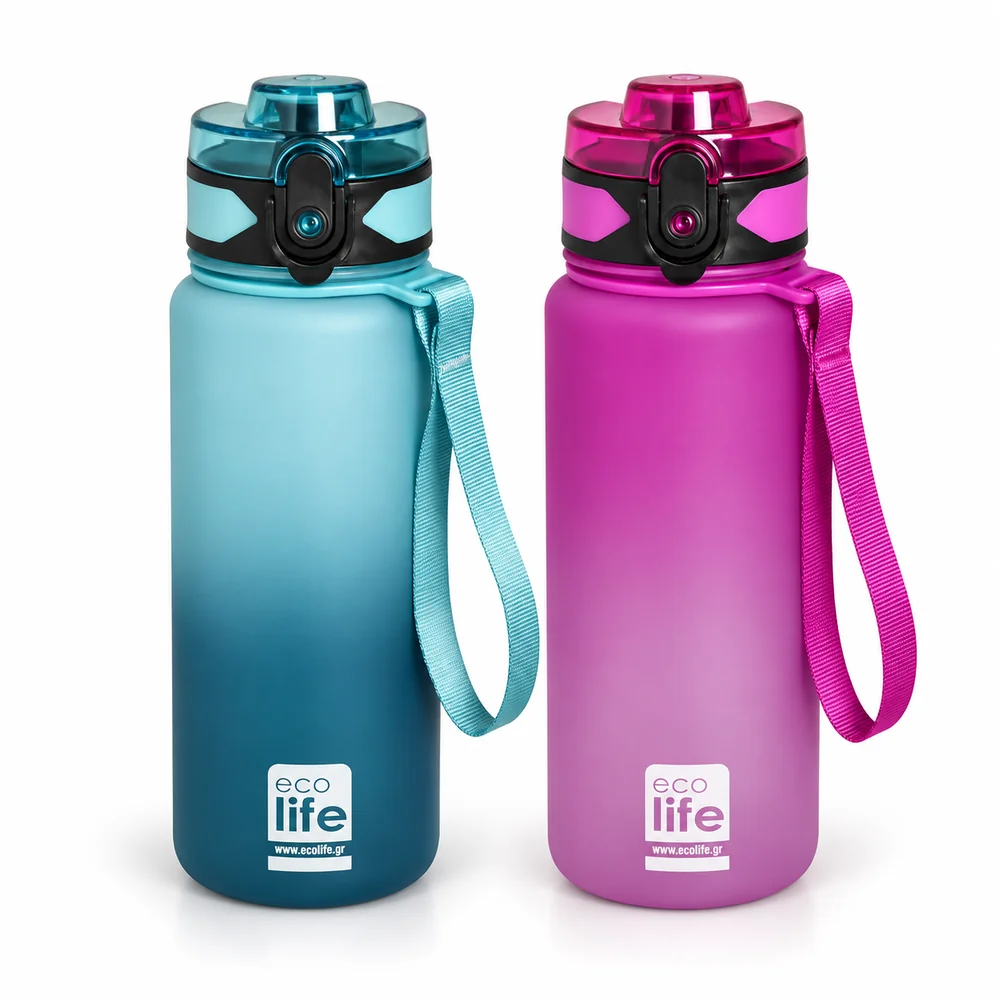 Παγούρι Ecolife Tritan 500ml σε Φούξια & Denim 5 Παγούρι Ecolife Tritan 500ml σε Φούξια & Denim - Image 1